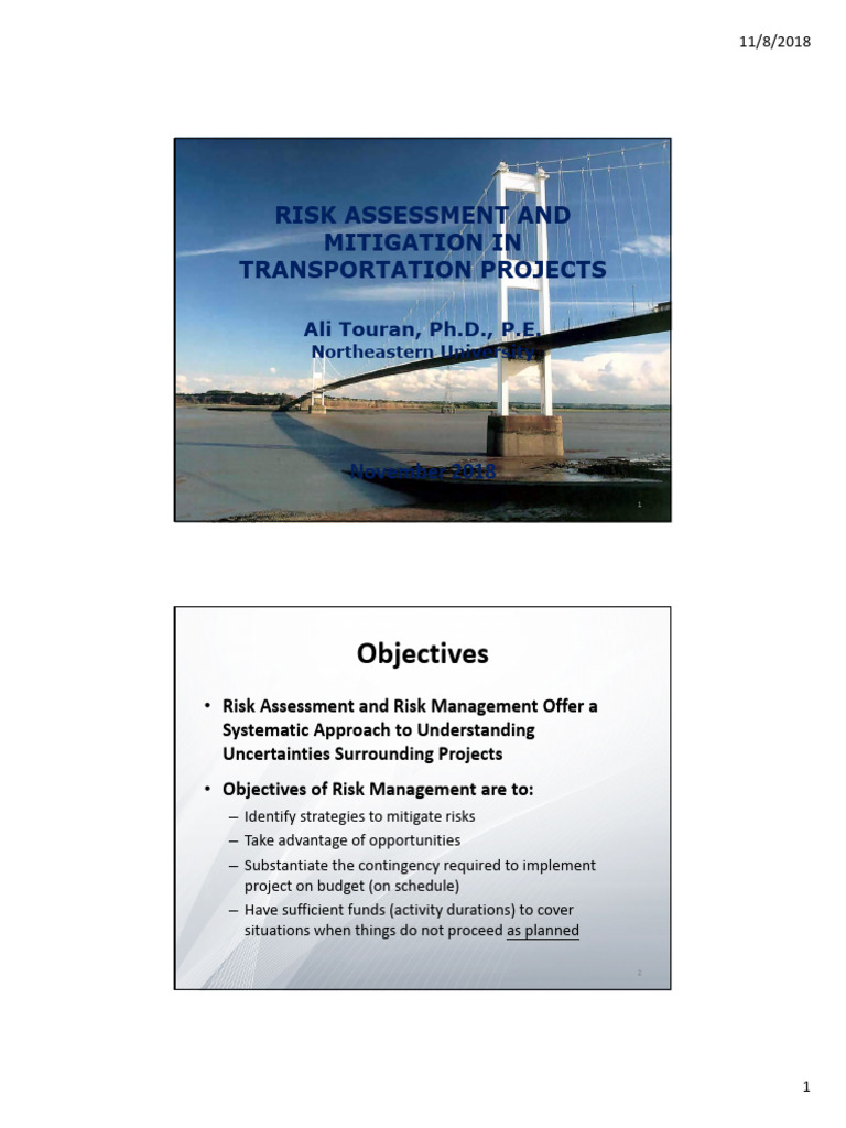 Risk Management in Transportation Projects | PDF | Risk | Risk Management