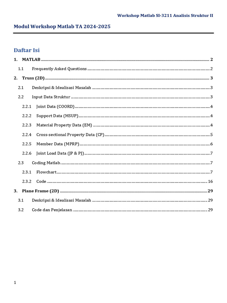 Workshop Matlab TA 2024-2025 | PDF