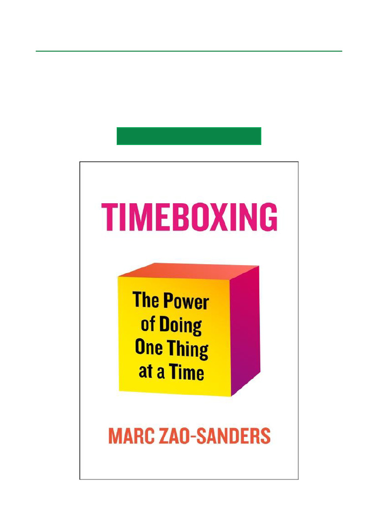 Timeboxing: Download the Book PDF | PDF
