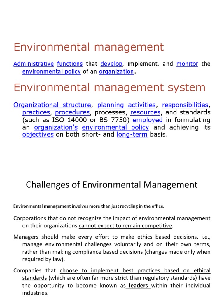 Environmental Management System | PDF