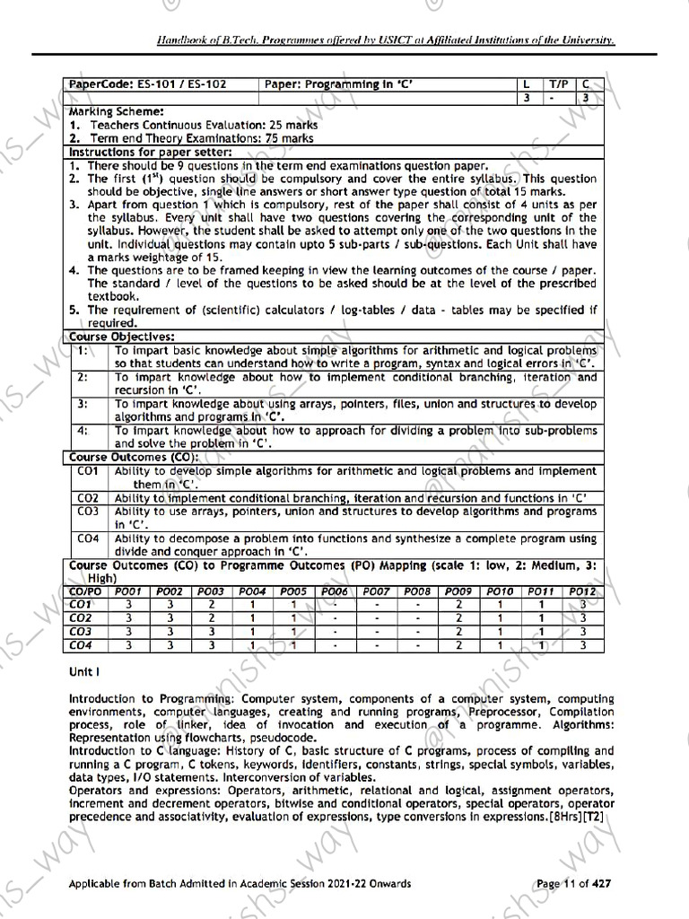 2nd Sem Syll. 1 | PDF