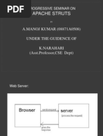 Apache Struts: A.MANOJ KUMAR (08871A0508) Under The Guidence of K.Narahari (Asst - Professor, CSE Dept)