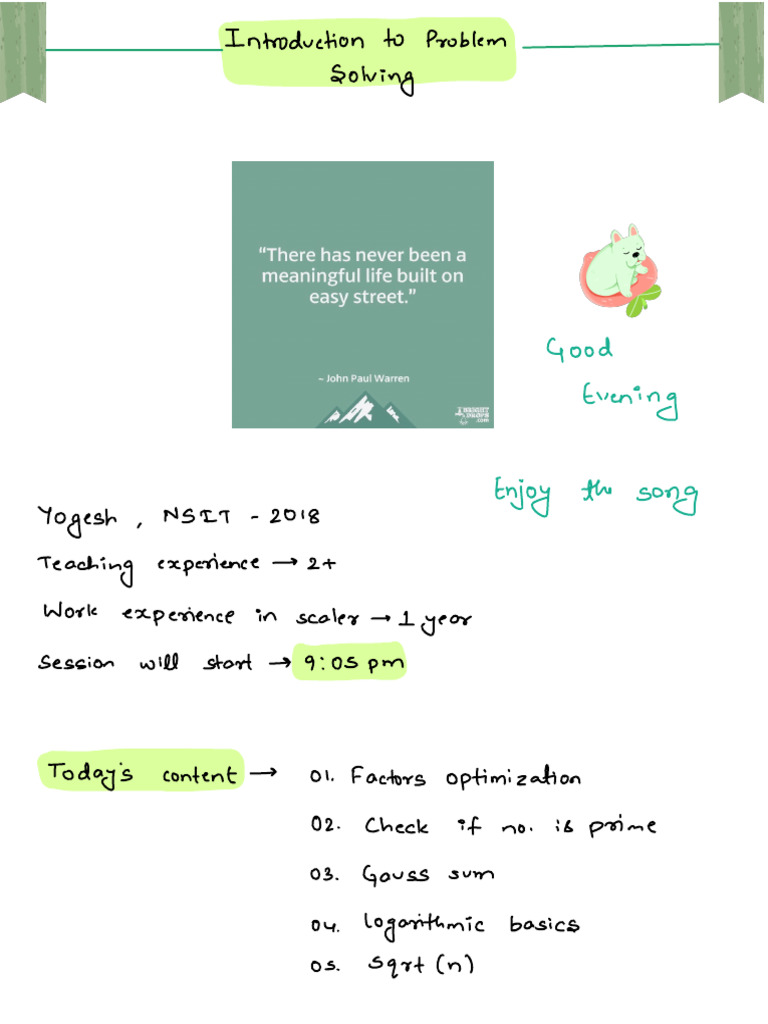 001 - Intro - To - Problem - Solving - Class | PDF | Arithmetic ...