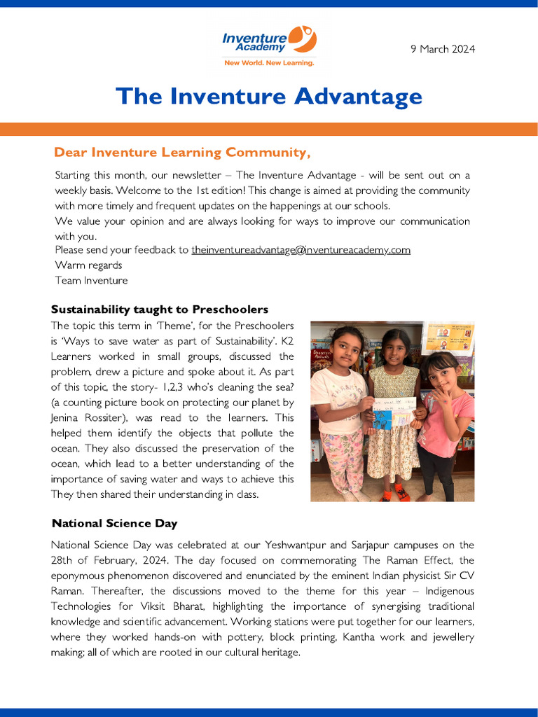 The Inventure Advantage Programme | PDF | Science | Swimming (Sport)