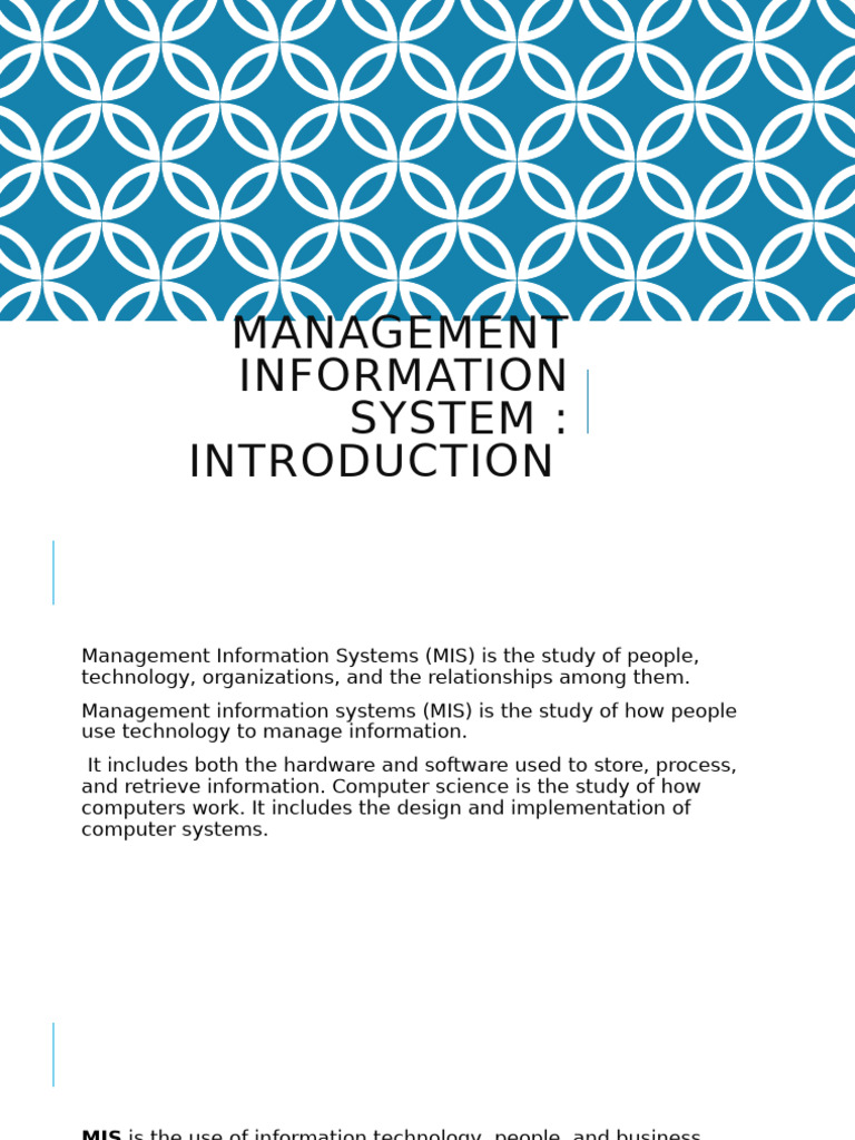 Understanding Management Information Systems | PDF | Management ...