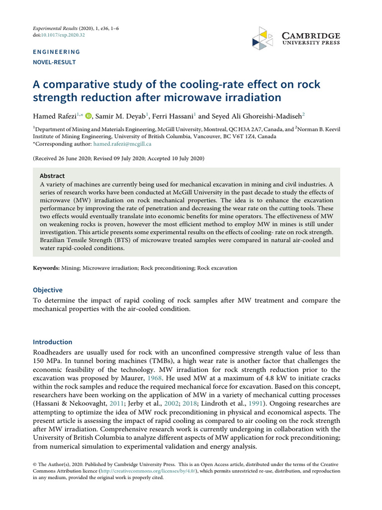A Comparative Study of The Cooling-Rate Effect On | PDF | Open Access ...