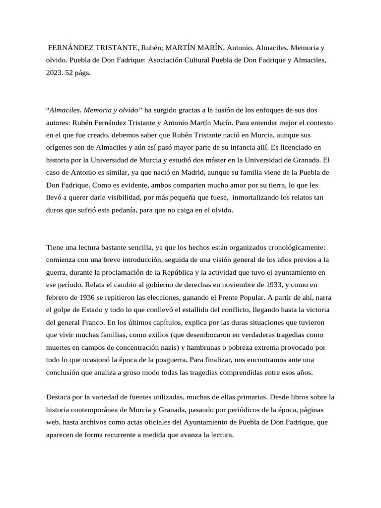 Almaciles: Memoria de la Guerra Civil | PDF | España | Granada