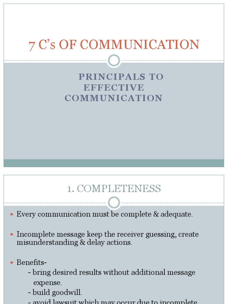 7C's of Communication | PDF | Empathy | Communication