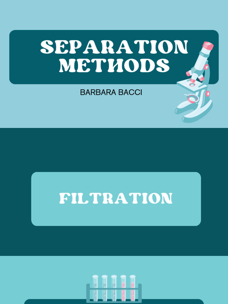 Separation Methods PDF | PDF