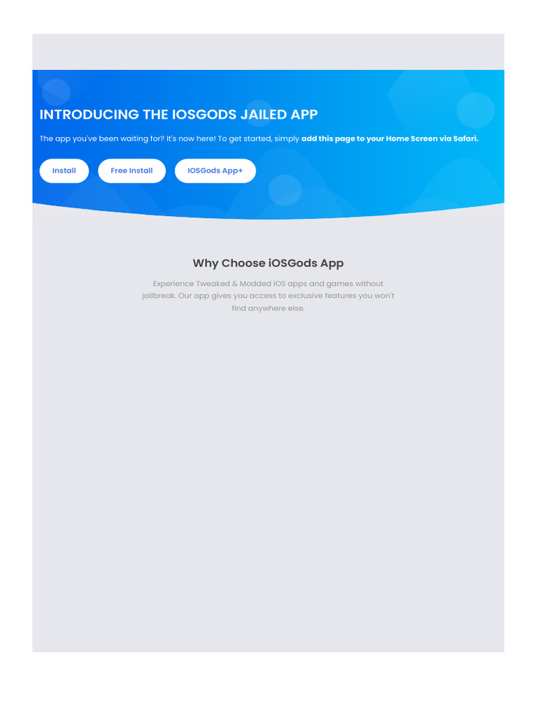 iOSGods No Jailbreak App Store - Tweaked iOS Apps | PDF