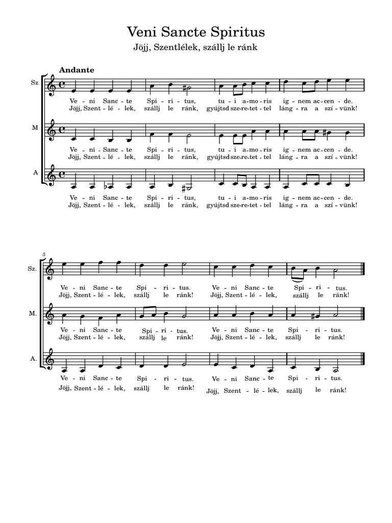Veni Sancte Spiritus Kotta | PDF
