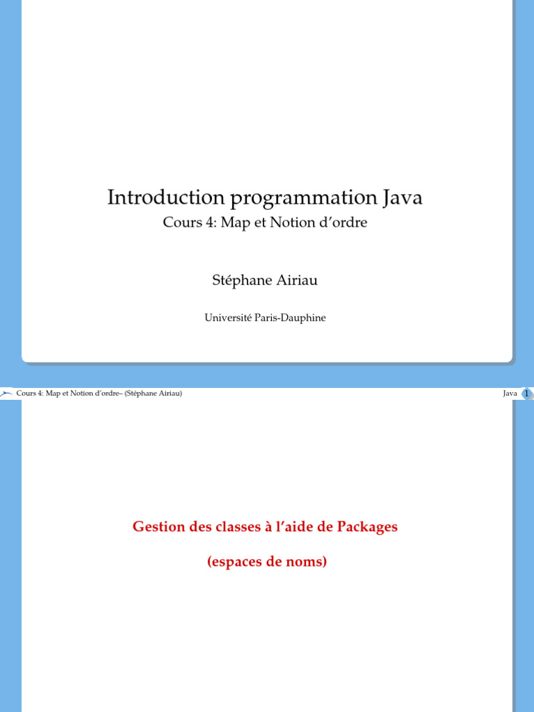 Introduction à Map et Ordre en Java | PDF | Java (Langage de ...