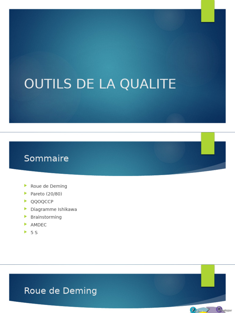 Outils de Management de la Qualité | PDF