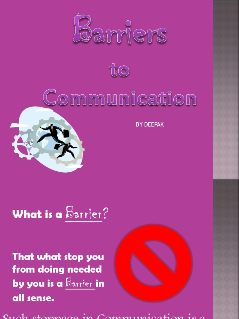 Barriers To Communication PDF Communication Behavioural Sciences