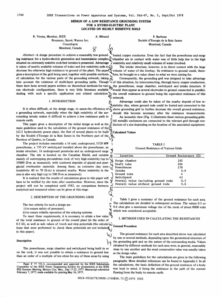 Low Resistance Grounding for Hydro Plant | PDF | Electrical Resistivity ...