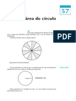 A área do círculo