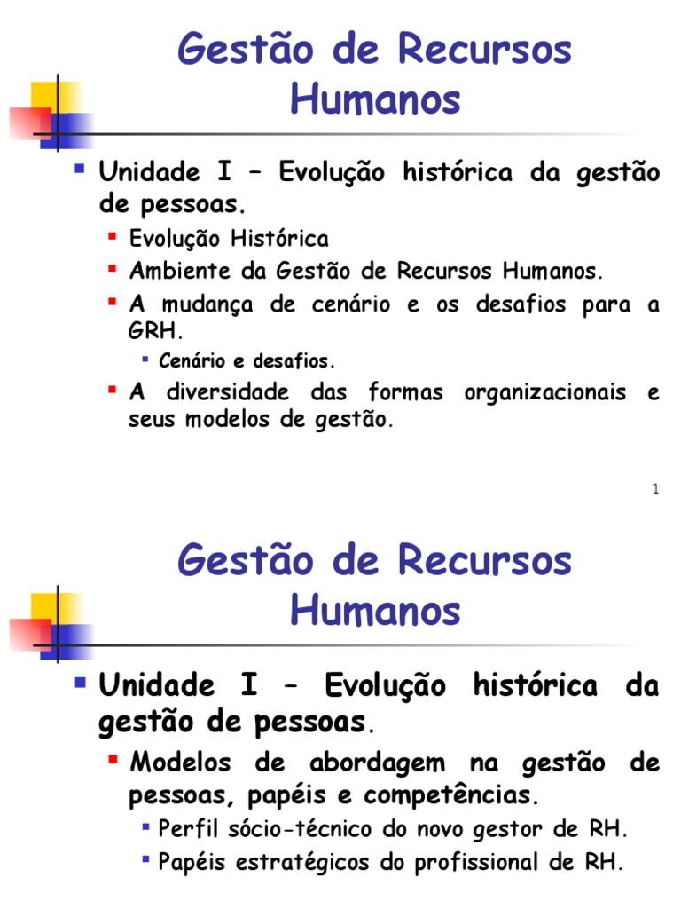 Evolução da Gestão de Recursos Humanos | PDF | Gestão de recursos ...