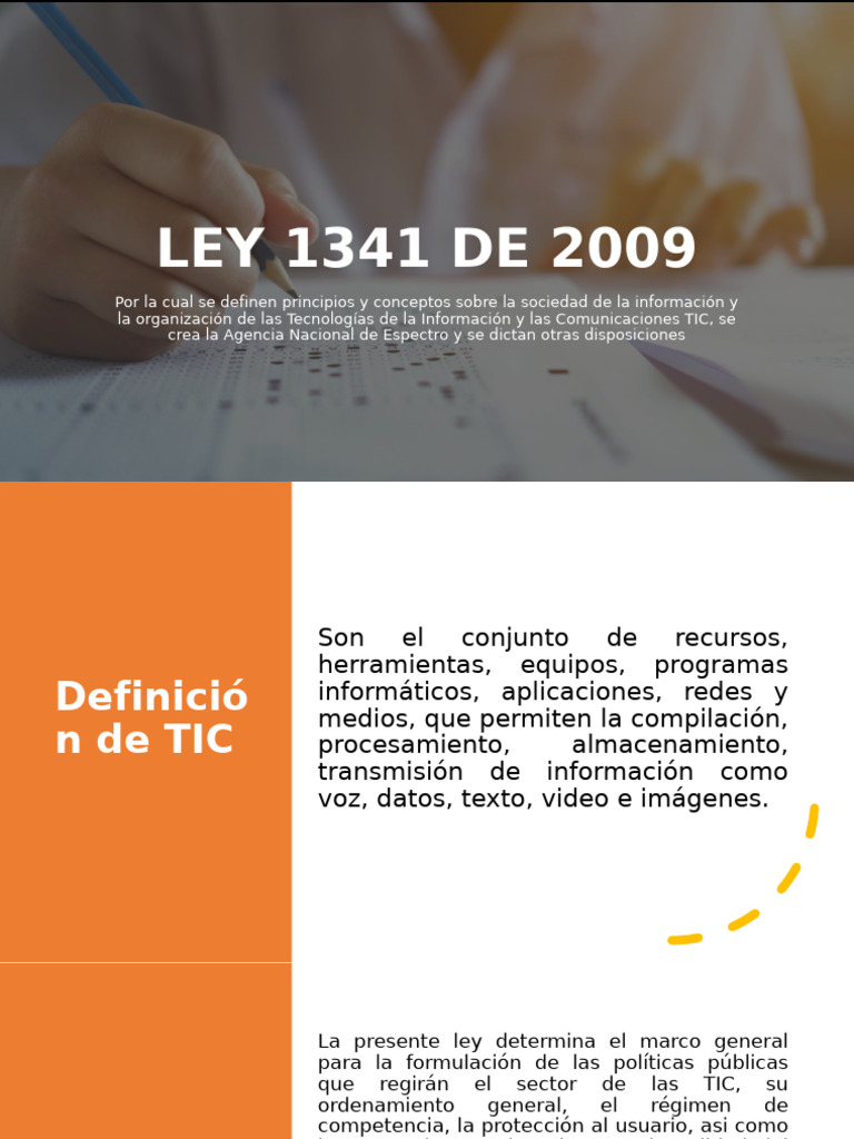 Ley 1341 de 2009 | PDF | Tecnología de información y comunicaciones ...