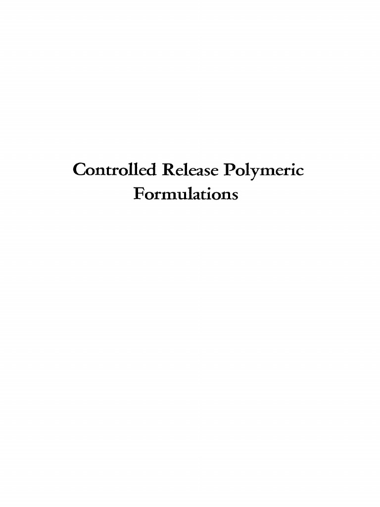 Controlled Release Polymer Technology | PDF | Polymers | Engineering