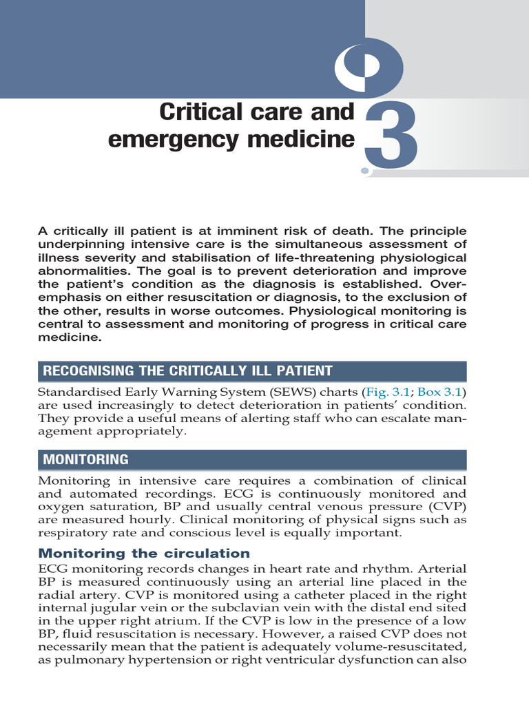 Critical Care (Medicine) | PDF | Shock (Circulatory) | Blood Pressure