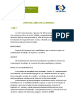 FONTAR - TIPOS de Creditos A Empresas