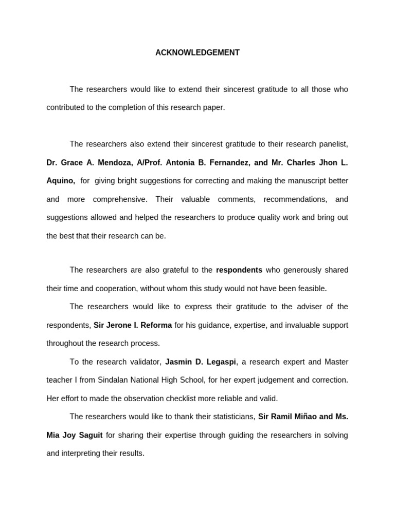 ACKNOWLEDGEMENT | PDF