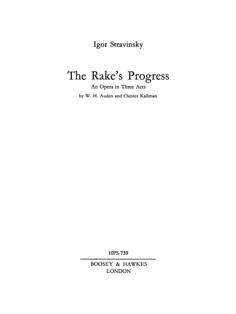 IMSLP765021 PMLP1213488 Stravinsky Rakes Progress Act1 | PDF