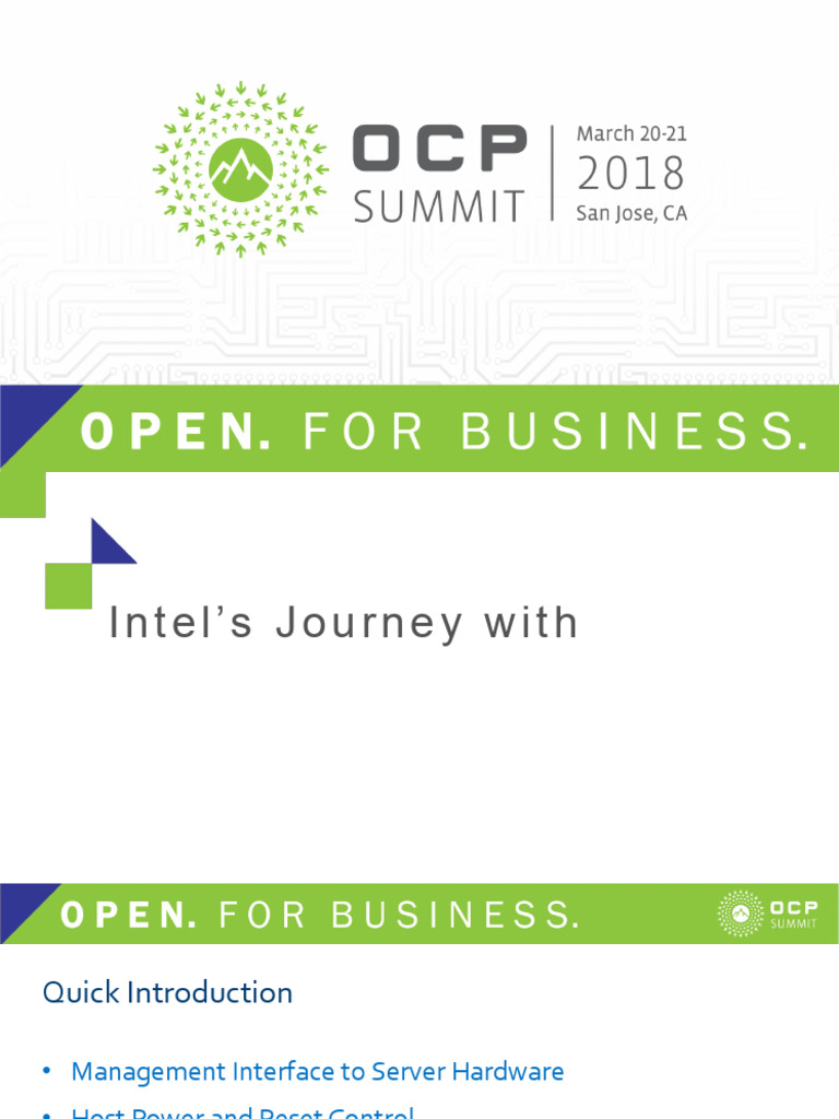 Intel's OpenBMC Architecture Overview | PDF | Intel | Computer Architecture