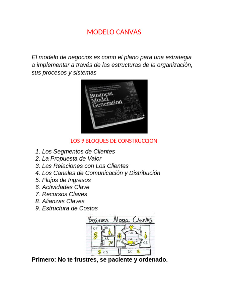 Guía del Modelo Canvas en Negocios | PDF | Business | Economias