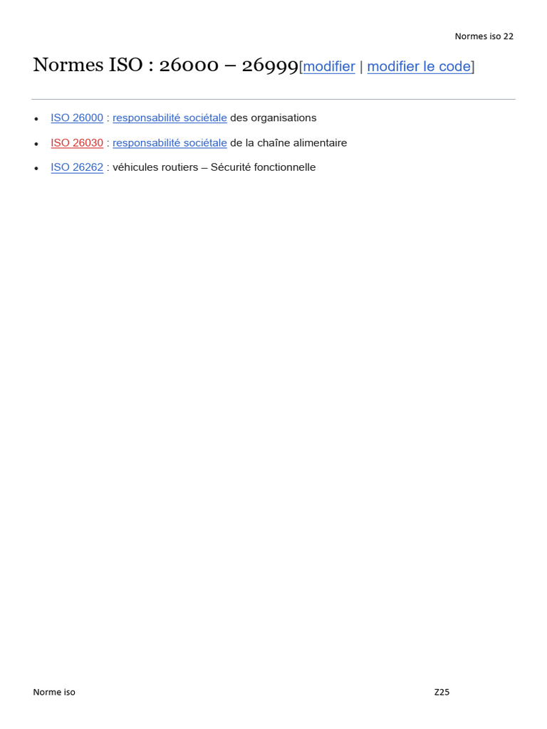 Normes ISO 22 et Responsabilité Sociétale | PDF