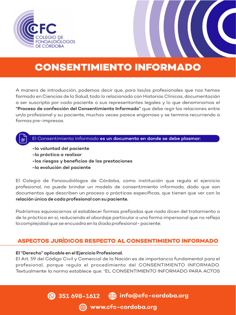 Guía del Consentimiento Informado en Salud | PDF | Consentimiento ...