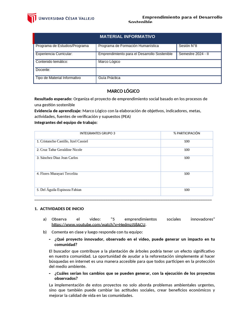 Emprendimiento Social y Desarrollo Sostenible | PDF | Iniciativa ...