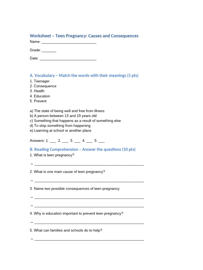 Causes and Consequences of Teen Pregnancy | PDF