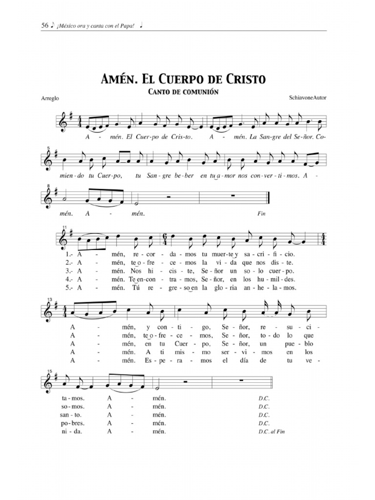 Amen El Cuerpo de Cristo | PDF
