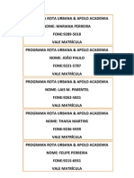 Programa Rota Urbana - 01