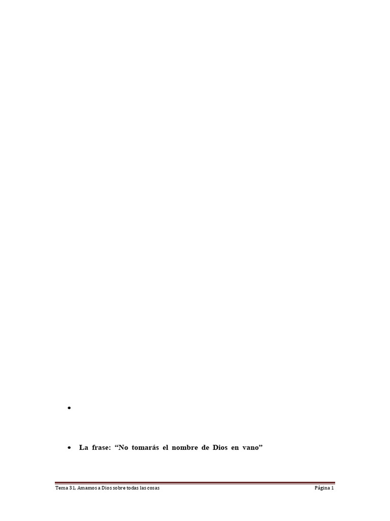 Tema 31 Amamos A Dios Sobre Todas Las Cosas Web Pdf Amor Dios