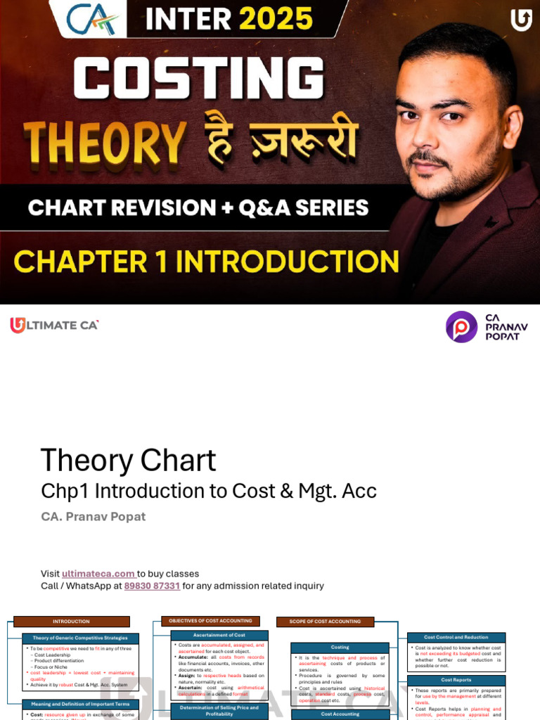 Pranav Sir Costing Theory Chart - Chp1 Intro | PDF | Cost Accounting ...
