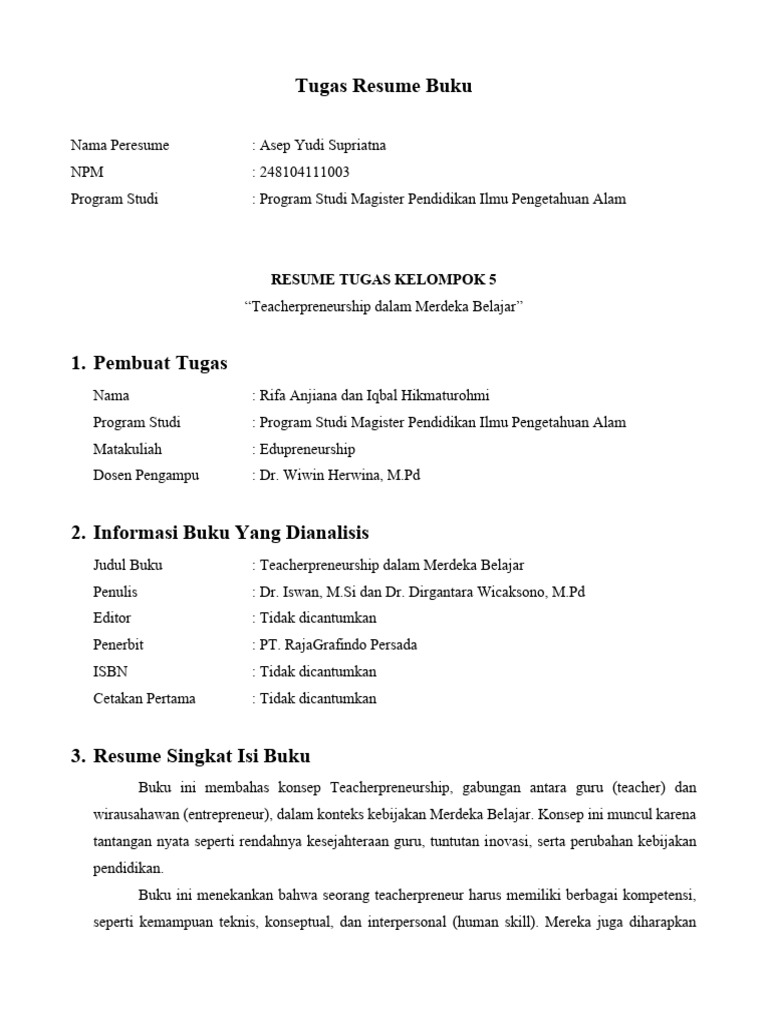 Resume Asep Yudi Supriatna Kelompok 5&6 | PDF