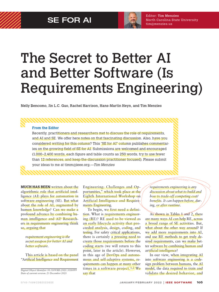 Enhancing AI with Requirements Engineering | PDF | Artificial ...