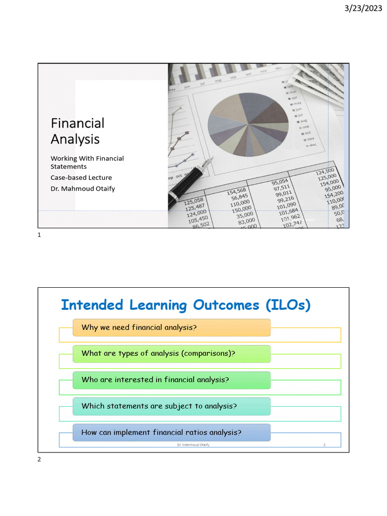 Financial Analysis Lec. Notes Ratios | PDF | Equity (Finance ...