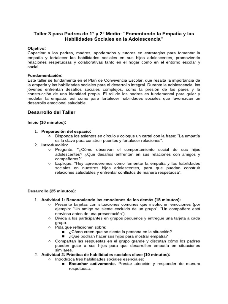 Fomentando Empatía en Adolescentes | PDF | Empatía | Las emociones