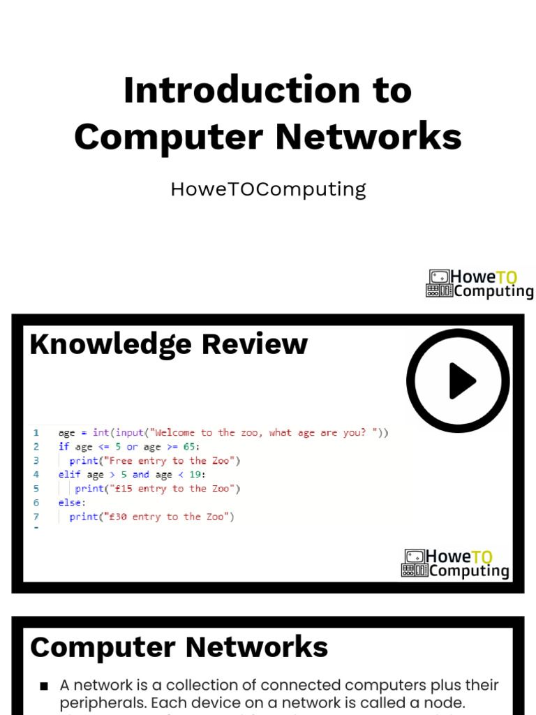 Introduction To Computer Networks 5min Lesson | PDF | Computer Network ...