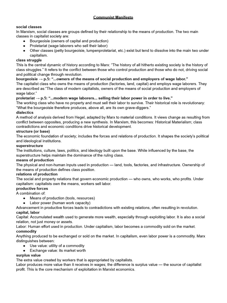 Understanding Marxism: Class Struggle and Economics | PDF | Value ...