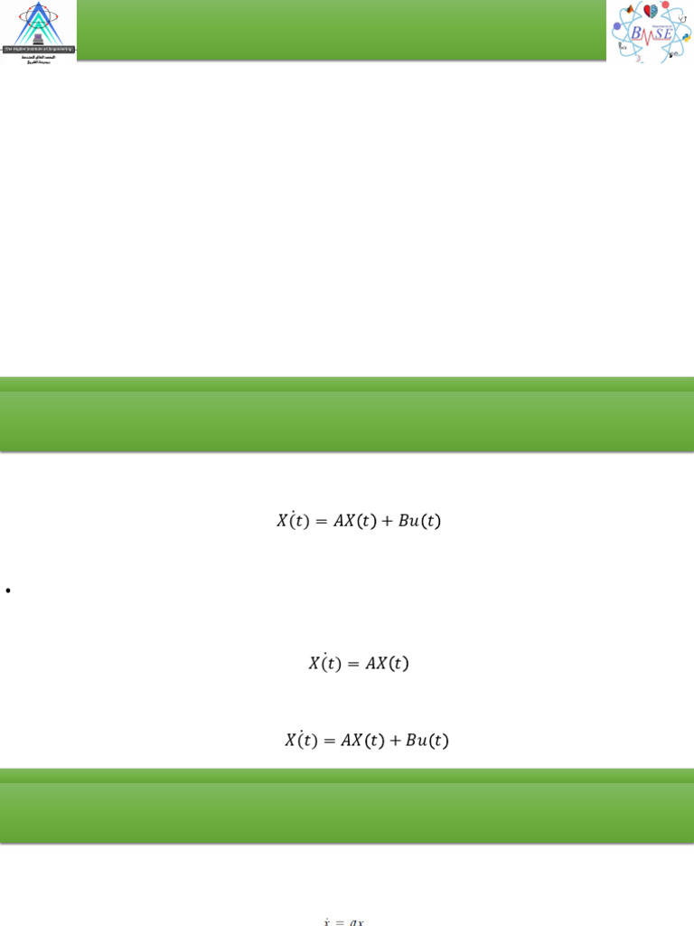 Lecture 5 State Transition Matrix Homogeneous State Equations | PDF ...