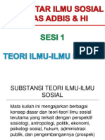 PIS Sesi 1 Teori Ilmu-Ilmu Sosial