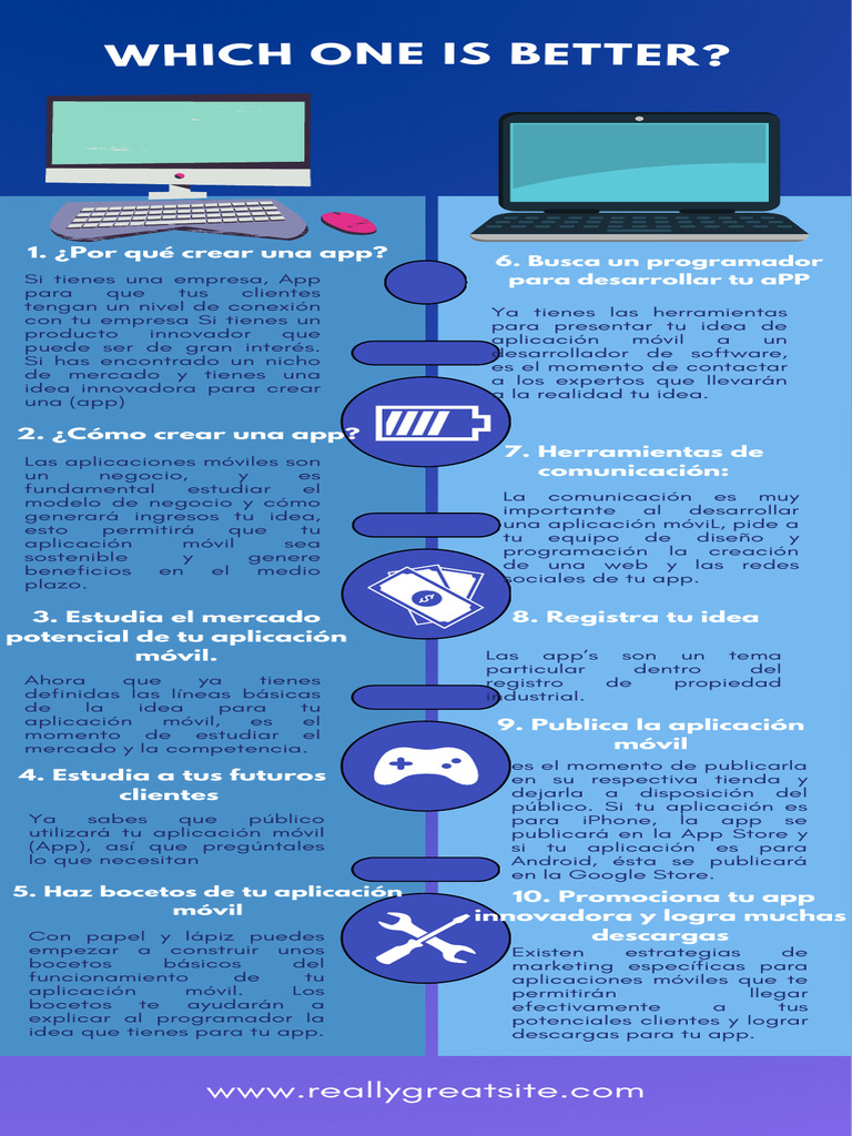 Blue and White Modern Simple Computer Comparison Infographic | PDF ...
