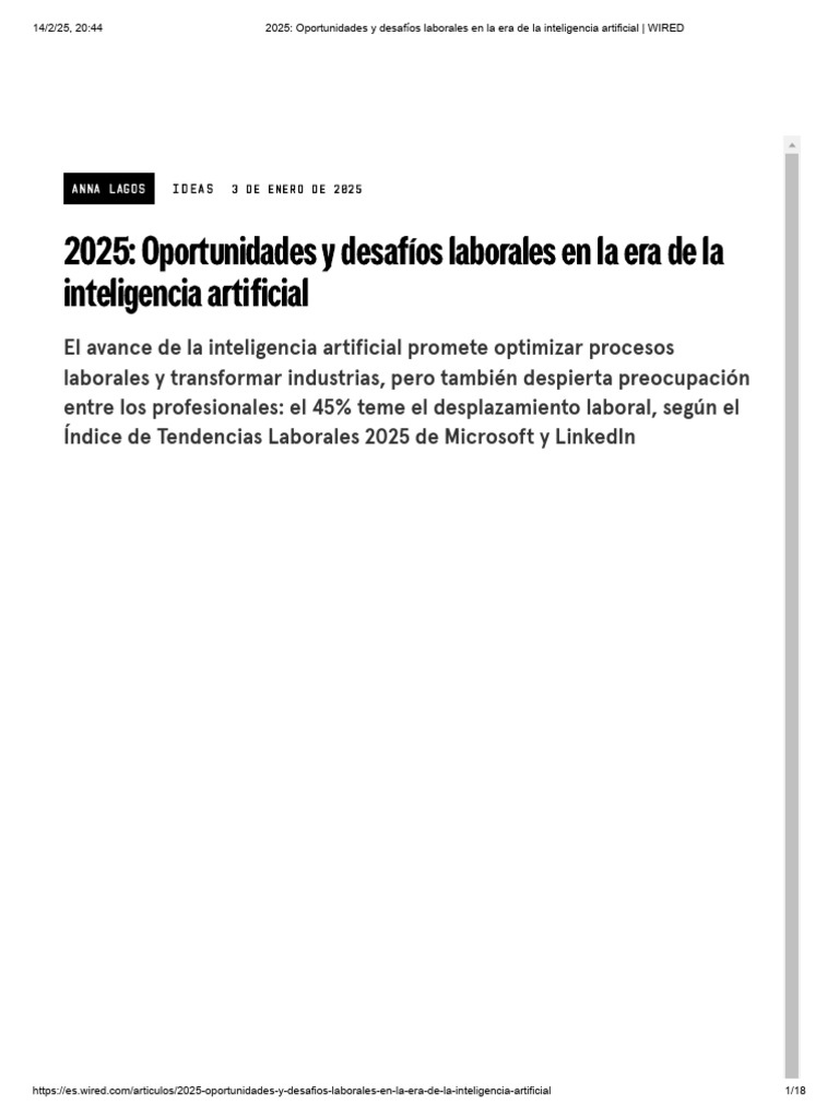 S2 Oportunidades y Desafíos Laborales en La Era de La Inteligencia ...