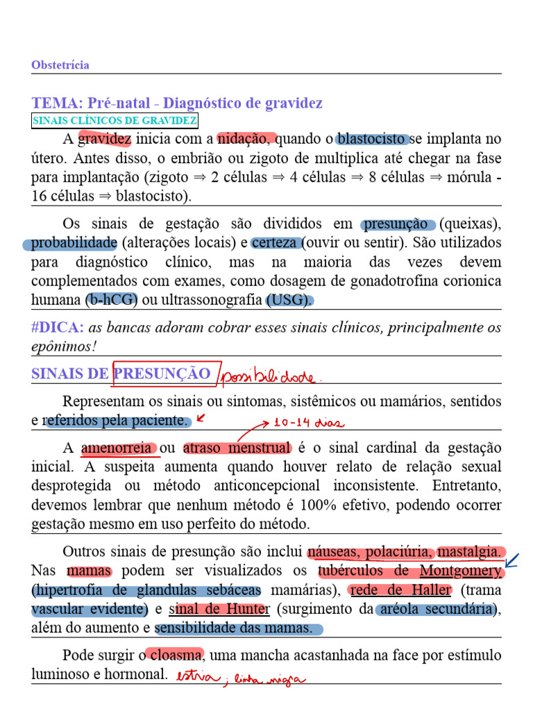 Diagnóstico de Gravidez | PDF | Gravidez | Hormônio luteinizante