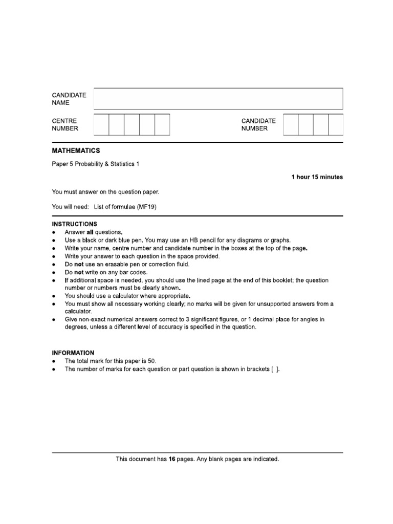 Practice Paper 3 | PDF