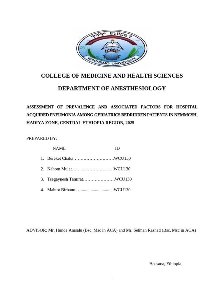 HAP Prevalence in Bedridden Geriatrics | PDF | Geriatrics | Pneumonia